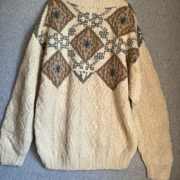Just One Earth Sweater Mens Large Wool Blend - Picture 6 of 8